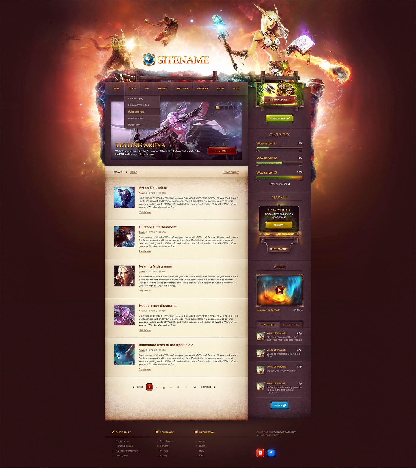 Free Gaming Website Template Inspirational Game Portal Website Template
