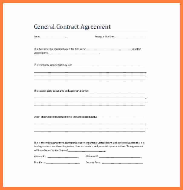 Free General Contractor Agreement Template Awesome 8 Contract Agreement Template