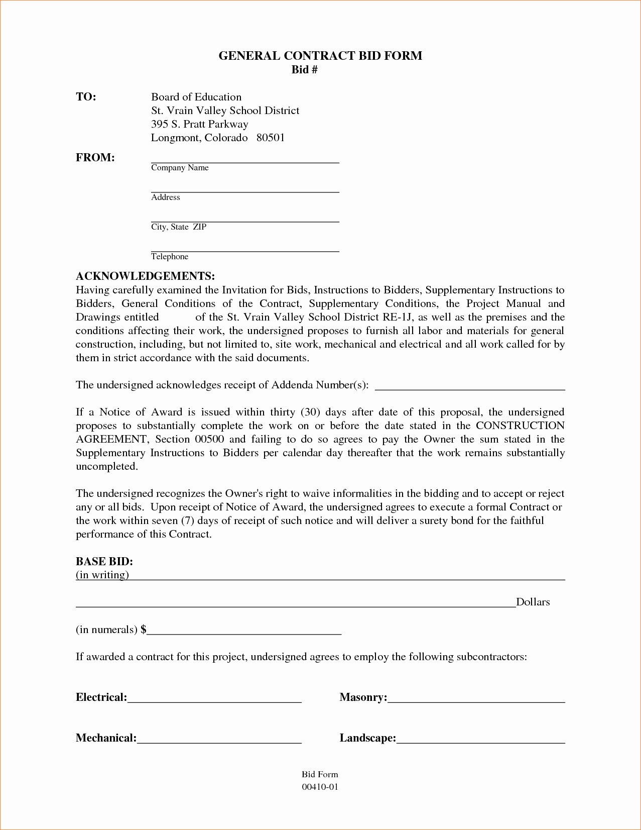 Free General Contractor Agreement Template Elegant 6 General Contractor Contract Templatereport Template