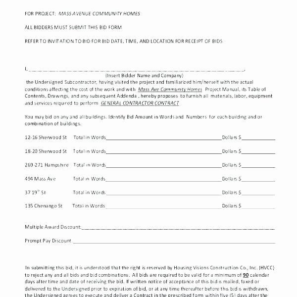 Free General Contractor Agreement Template New General Contract Template General Contractor Contracts