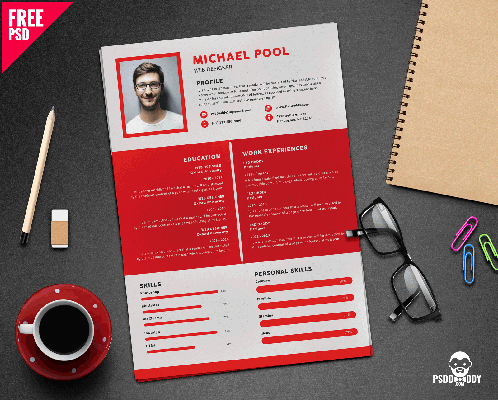 Free Graphic Design Template New [download] Clean and Designer Resume Psd