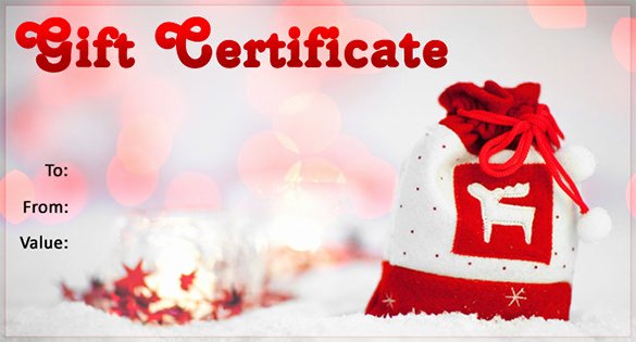 Free Holiday Gift Certificate Template Fresh 20 Christmas Gift Certificate Templates Word Pdf Psd