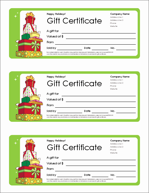 Free Holiday Gift Certificate Template Fresh Free Gift Certificate Template and Tracking Log