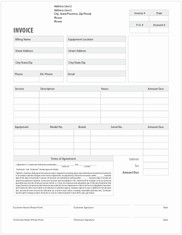 Free Hvac Invoice Template Beautiful Elements Of Hvac Invoices and Free Hvac Invoice Template