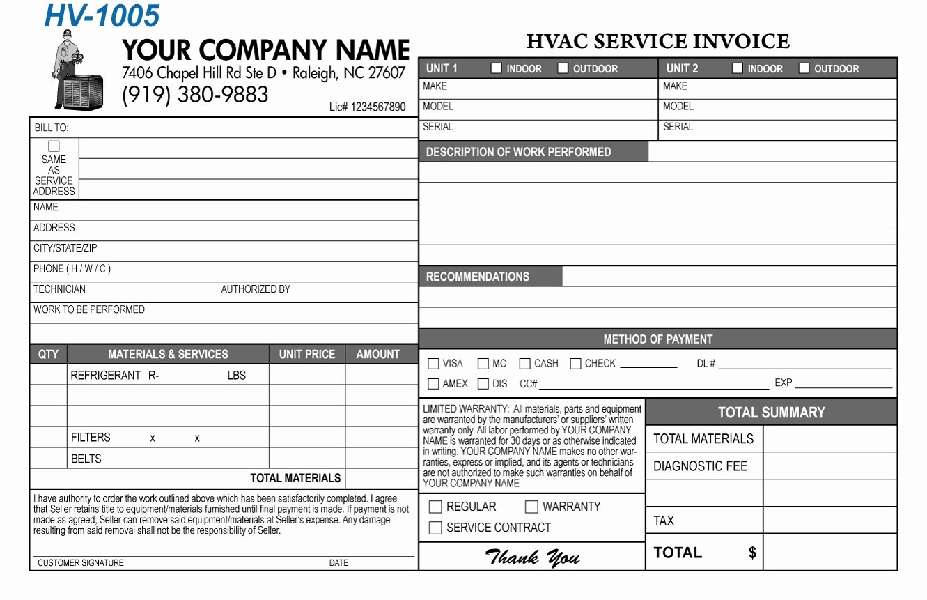 Free Hvac Invoice Template New Invoice Book Template Excel Design Templates Pdf Free Word