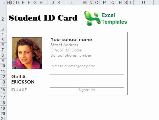 Free Id Card Template Word Unique Student Id Card Template