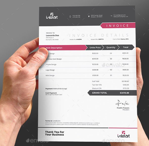 Free Indesign Invoice Template Best Of 37 Best Psd Invoice Templates for Freelancer