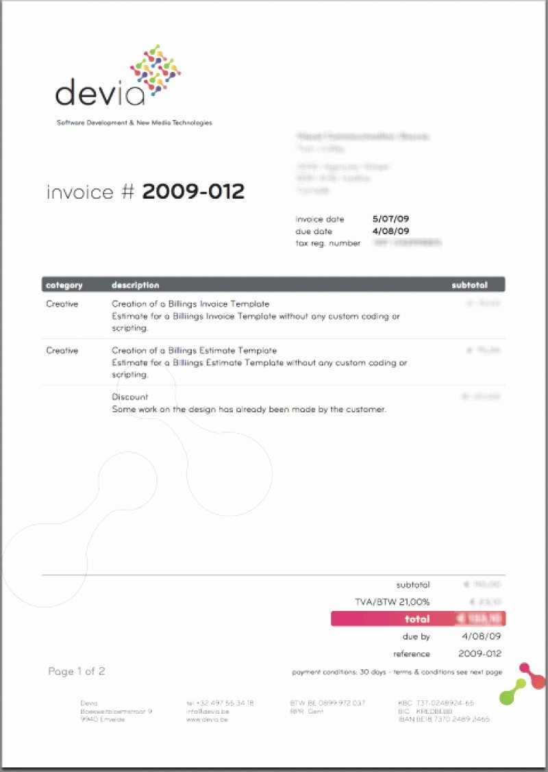 indesign invoice template free