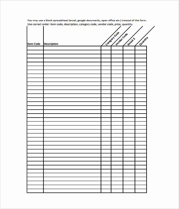 Free Inventory Spreadsheet Template Best Of 12 Blank Spreadsheet Templates Pdf Doc Pages Excel
