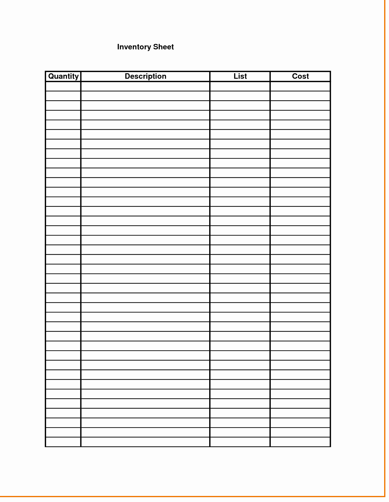 inventory control template with count sheet 1