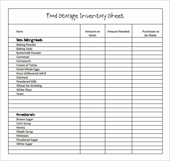 Free Inventory Spreadsheet Template Inspirational Restaurant Inventory Template 7 Download Free Documents