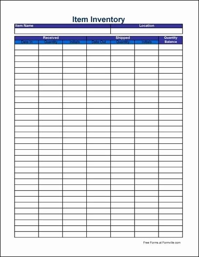 Free Inventory Spreadsheet Template Luxury Free Printable Inventory Sheets