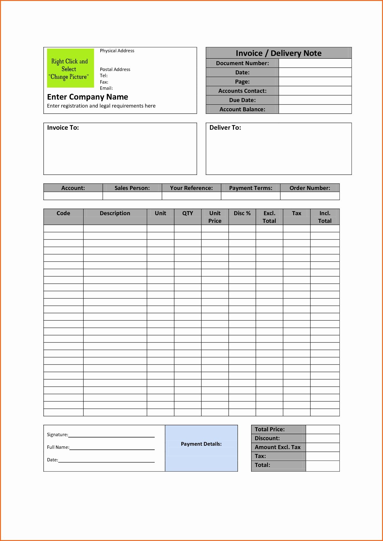 Free Invoice Receipt Template Lovely Word Document Templates
