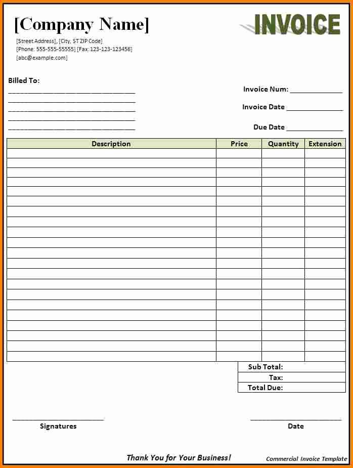 Free Invoice Receipt Template New 11 Billing Receipt Template Free