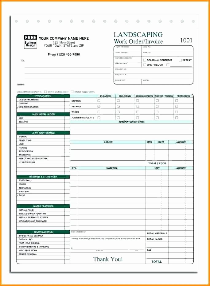 Free Lawn Care Invoice Template Fresh order Invoice Template Lawn Care Invoice Template Lawn