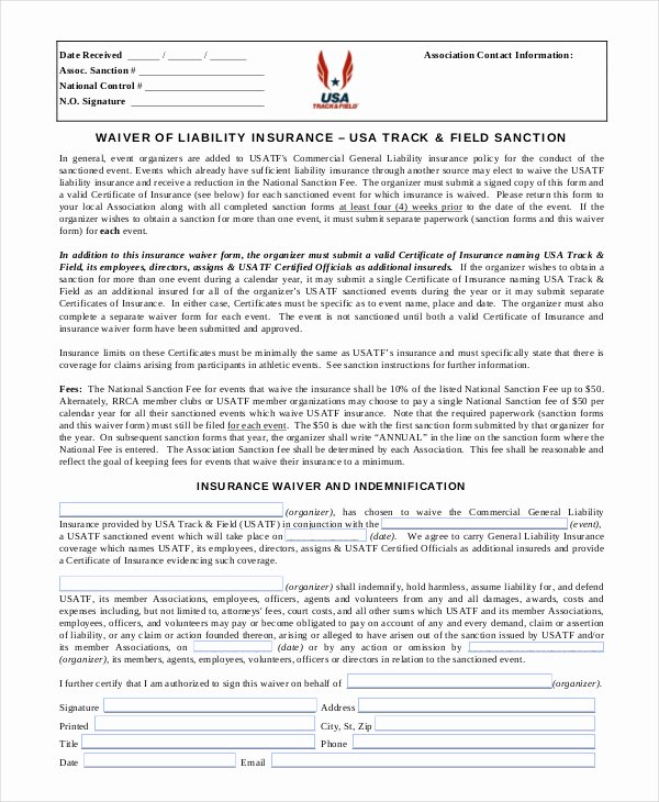 Free Liability Waiver Template Inspirational Employee Insurance Waiver form Template Templates