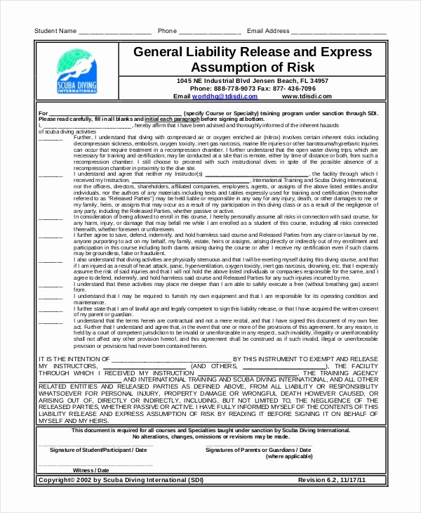 Free Liability Waiver Template Luxury 11 Liability Waiver form Templates Pdf Doc