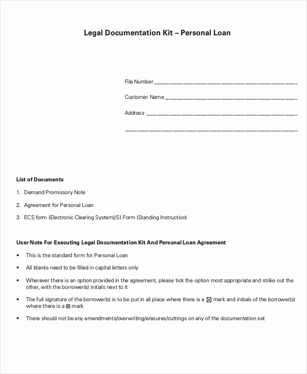 Free Loan Agreement Template Word Lovely Personal Loan Agreement Template