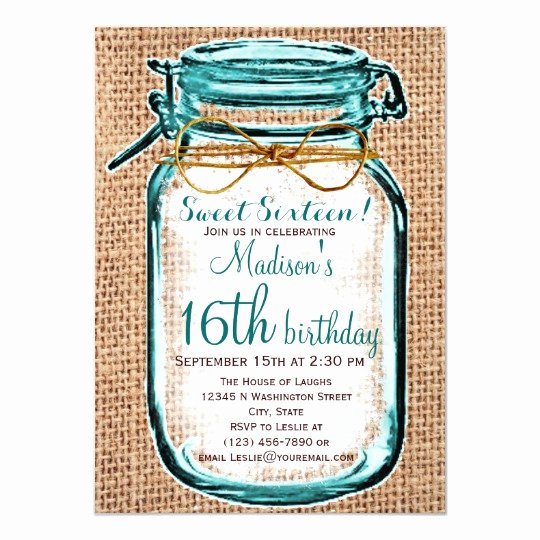 Free Mason Jar Invitation Template Elegant Rustic Country Mason Jar Birthday Invitation