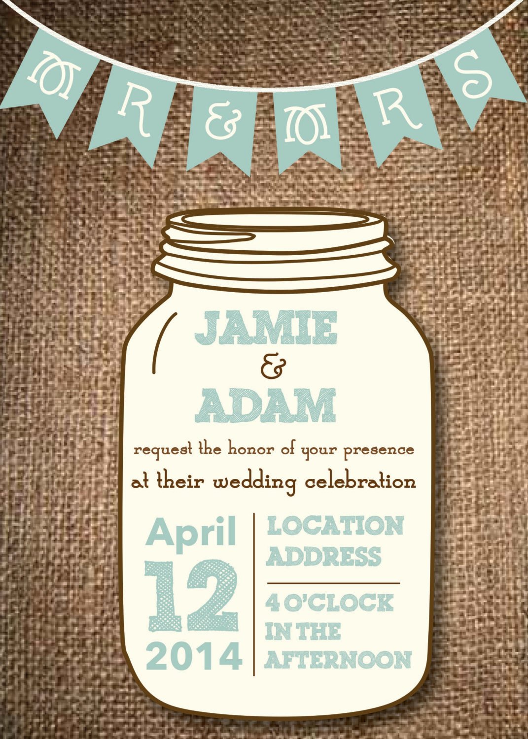 Free Mason Jar Invitation Template Luxury Kitchen &amp; Dining