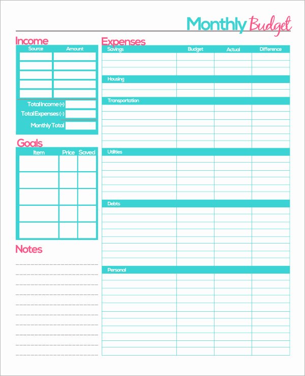 Free Monthly Expenses Template Awesome 8 Best Of Free Printable Bud Templates Free