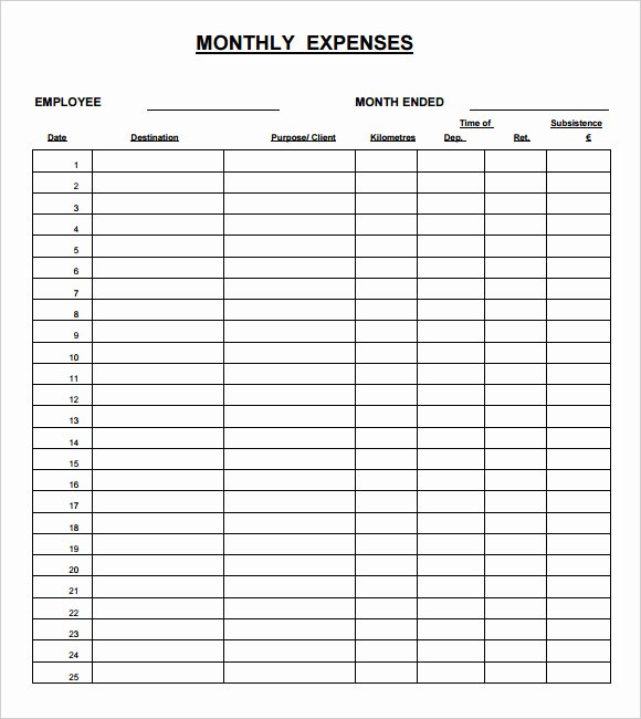Free Monthly Expenses Template Awesome Expense Sheet Template 11 Download Free Documents for Pdf