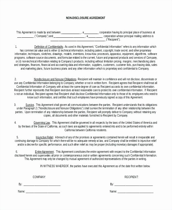 Free Nda Template Word Awesome Nda Agreement Template – Buildingcontractor