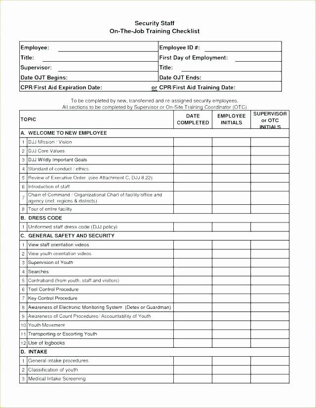 Free New Hire Checklist Template Best Of New Employee Training Checklist Template – Flirty