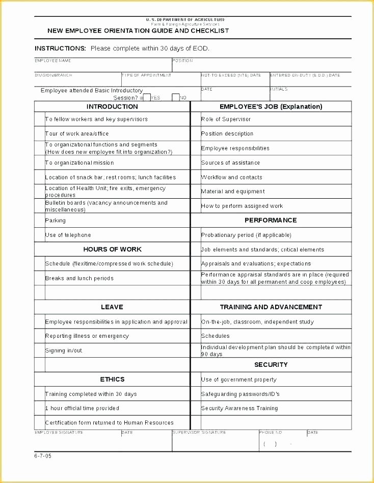 Free New Hire Checklist Template Unique Employee Checklist Template Boarding Excel Daily