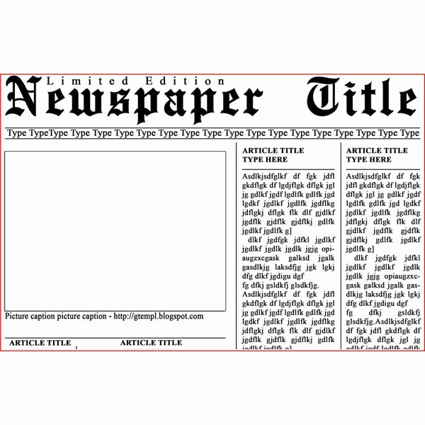 Free Newspaper Article Template New Newspaper Layout Templates Excellent sources to Help You