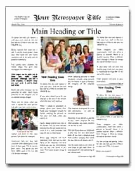 Free Newspaper Template for Students Beautiful 9 Newspaper Templates Word Excel Pdf formats