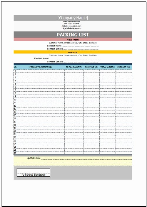 Free Packing List Template Awesome Free Packing List Template Checklist Template