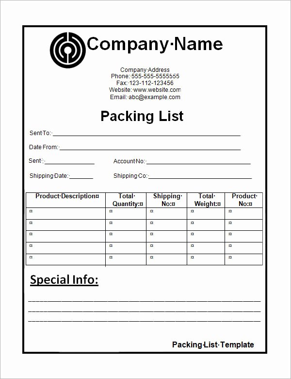 Free Packing List Template Luxury Packing List Templates 9 Download Free Documents In Pdf