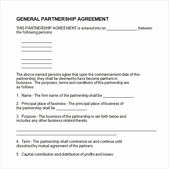 Free Partnership Agreement Template Word New Partnership Agreement 8 Free Samples Examples format