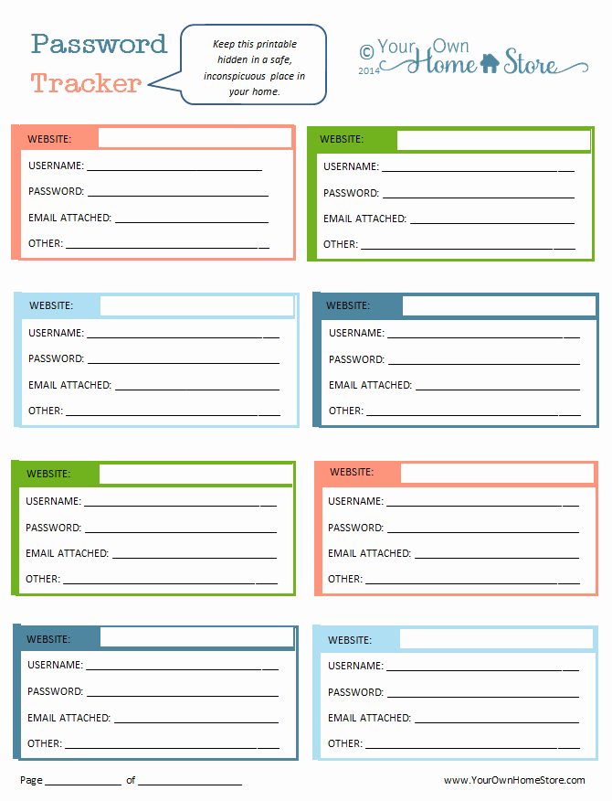 Free Password Spreadsheet Template Inspirational Update Your Passwords A Free Password Printable