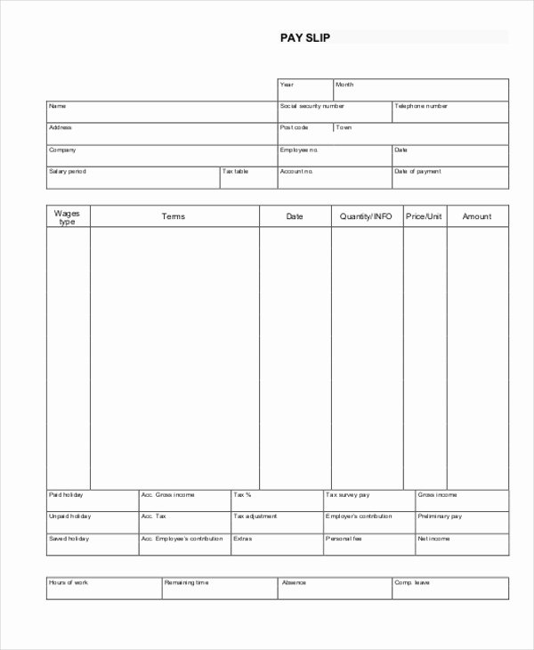 Free Payroll Check Stub Template Awesome Paycheck Stub Template