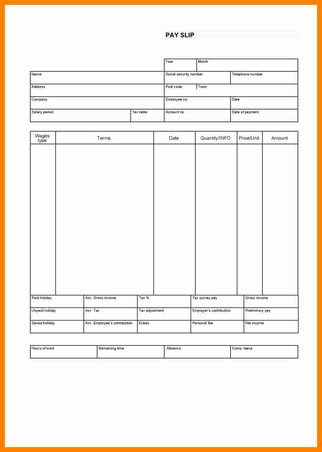 Free Payroll Check Stub Template Best Of 7 Free Printable Pay Stub Template