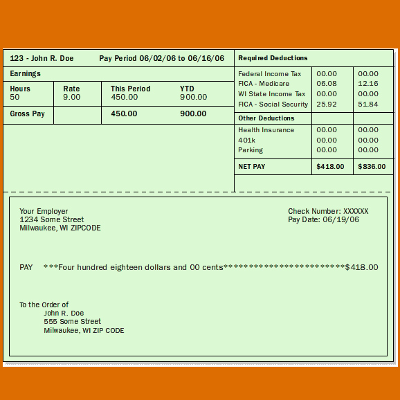 Free Payroll Check Stub Template Best Of 7 Payroll Check Template