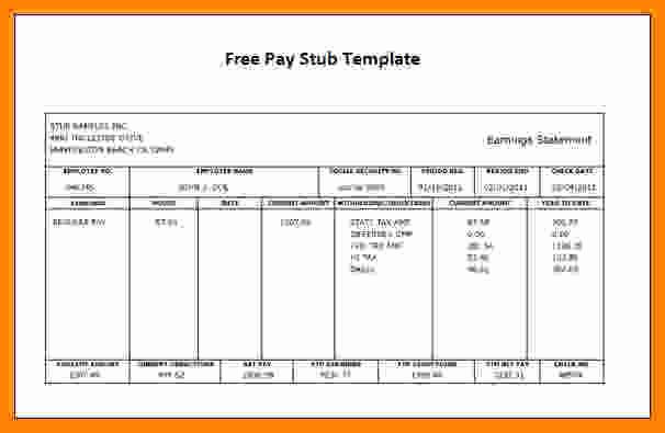 Free Payroll Check Stub Template Elegant 8 Blank Pay Stub Template Free