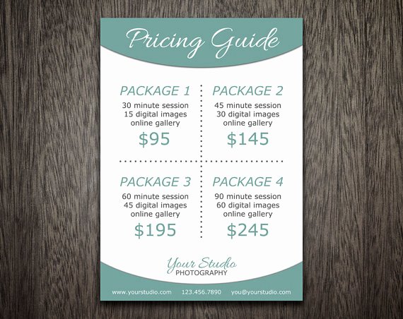 Free Photography Price List Template Fresh Modern Graphy Price List Template Deals