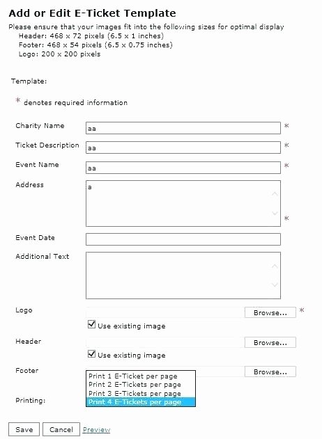 airline ticket template word
