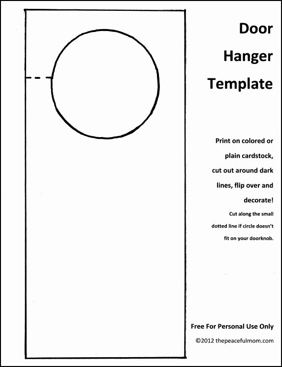 Free Printable Door Hanger Template Awesome Diy Holiday Door Hanger with Free Template the Peaceful Mom