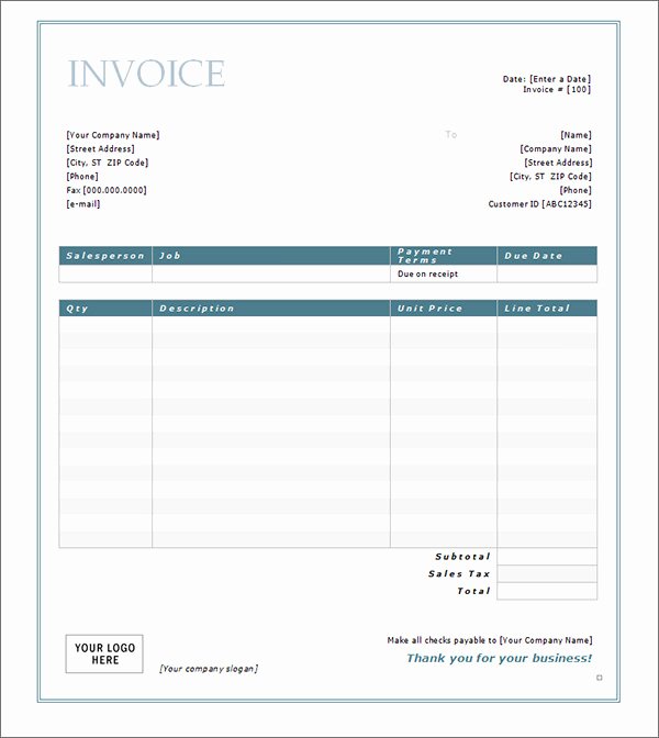 Free Printable Service Invoice Template Awesome 34 Printable Service Invoice Templates