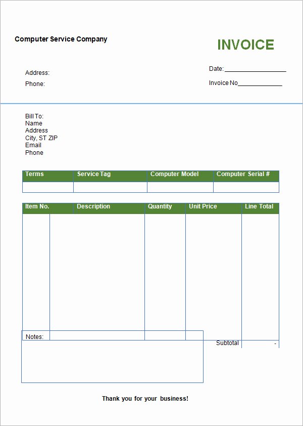 Free Printable Service Invoice Template Awesome Invoice format In Word Free Download