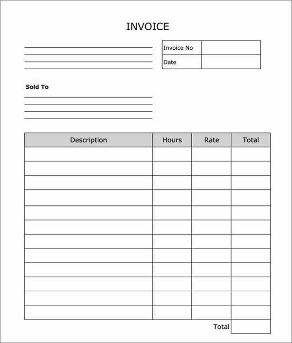 Free Printable Service Invoice Template Elegant 34 Printable Service Invoice Templates