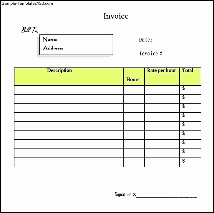 Free Printable Service Invoice Template Luxury Printable Service Invoice Free Printable Service Invoice