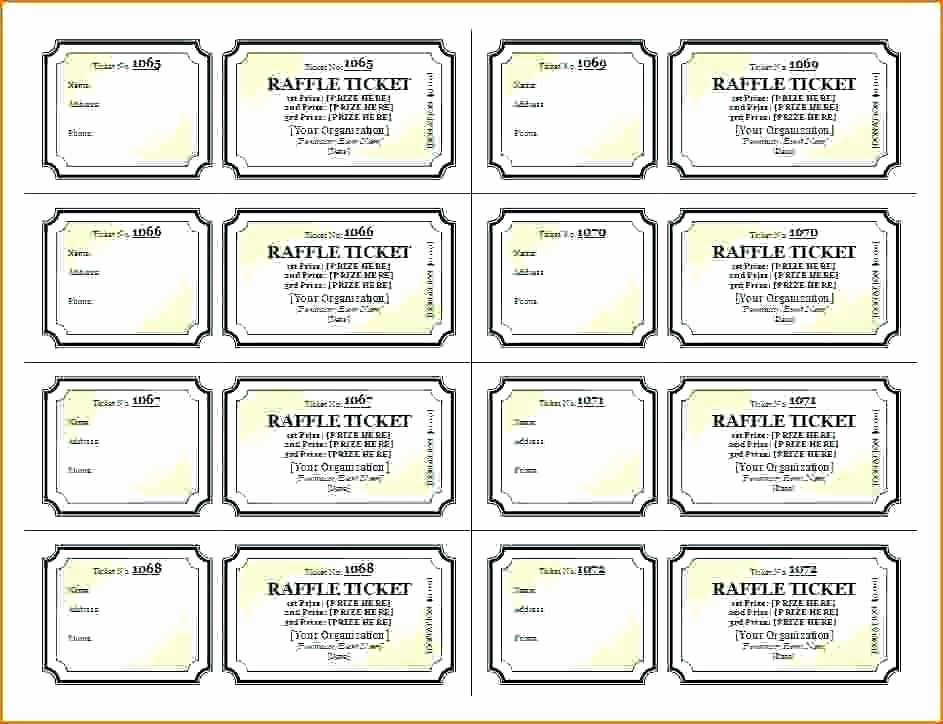 Free Printable Ticket Stub Template Lovely Raffle Stub Template Blank Ticket Stub Template Raffle
