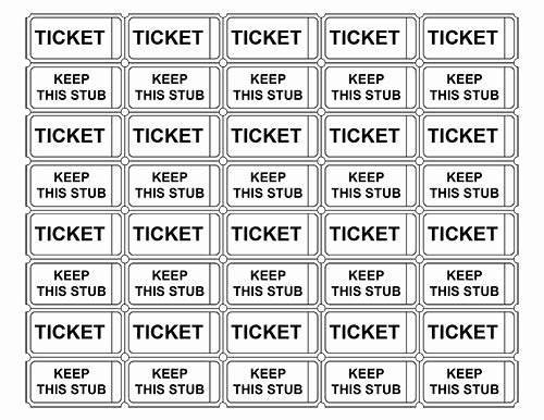 Free Printable Tickets Template Beautiful Printable Admission Tickets without Numbers