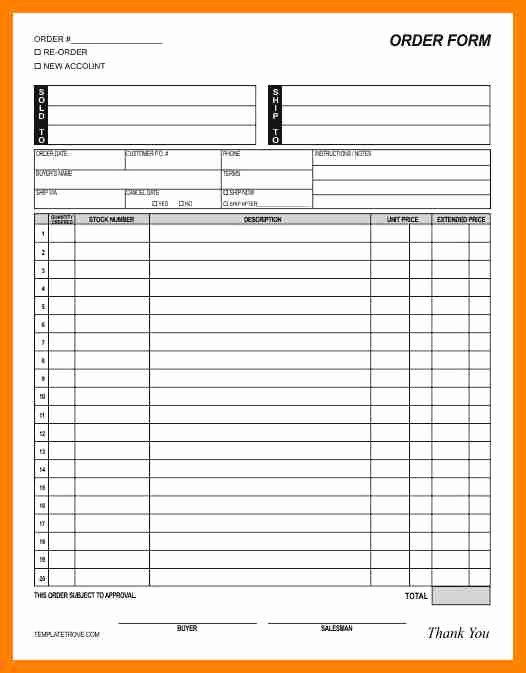 Free Printable Work order Template Awesome Free Printable Work order Template