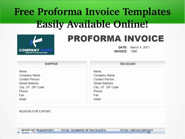 Free Proforma Invoice Template Lovely Proforma Invoice Template